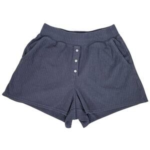 Old Navy Volcanic Glass Gray Ribbed High Rise Casual Shorts Size S